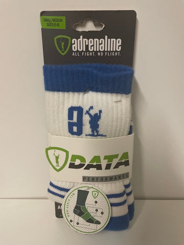 Adrenaline DATA White and Royal Blue Socks