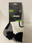 Adrenaline DATA No Show Black / White / Grey Collection Socks (3 Pack)